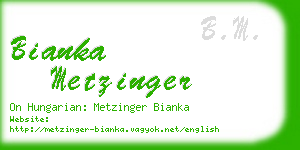 bianka metzinger business card